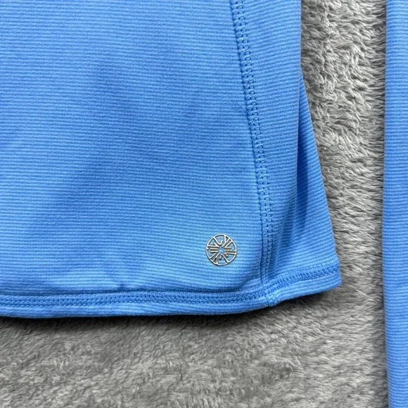 Lilly Pulitzer Kapri Luxletic Jacket Womens XL Blue Feeder Stripe Full Zip Gold‎ - Picture 2 of 10